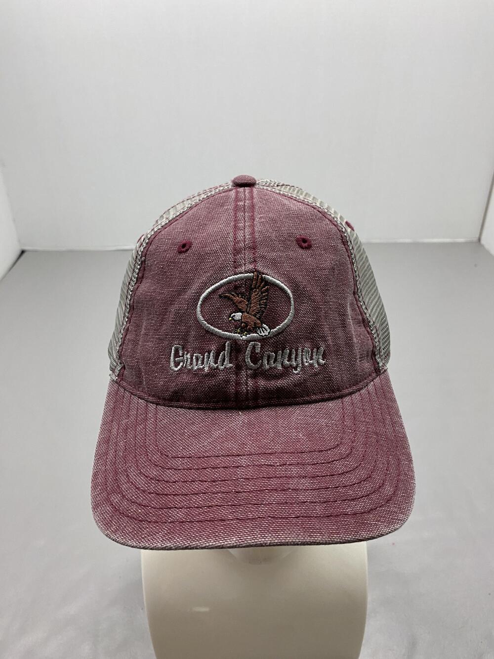 Hat Cap Snap Back One Size Red Grand Canyon Trucker Mesh Mens Adjustable